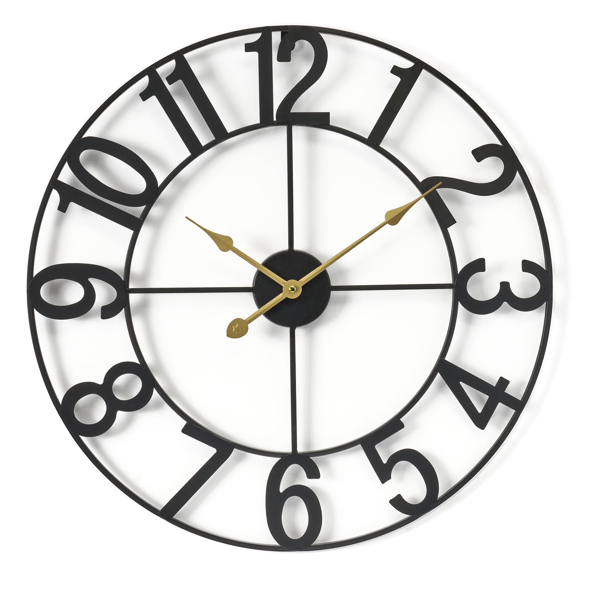 Sorbus Large Wall Clock, Metal Frame, Battery Powered (24 Inch, Bronze)