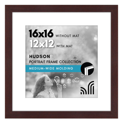 Americanflat 22x28 Poster Frame - Matted to 18x24 - Engineered Wood - Black