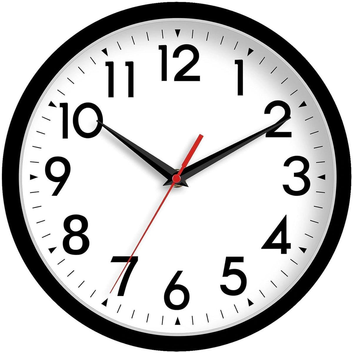 DAXSMY 12 Inch Wall Clock, Battery Operated Silent Non Ticking
