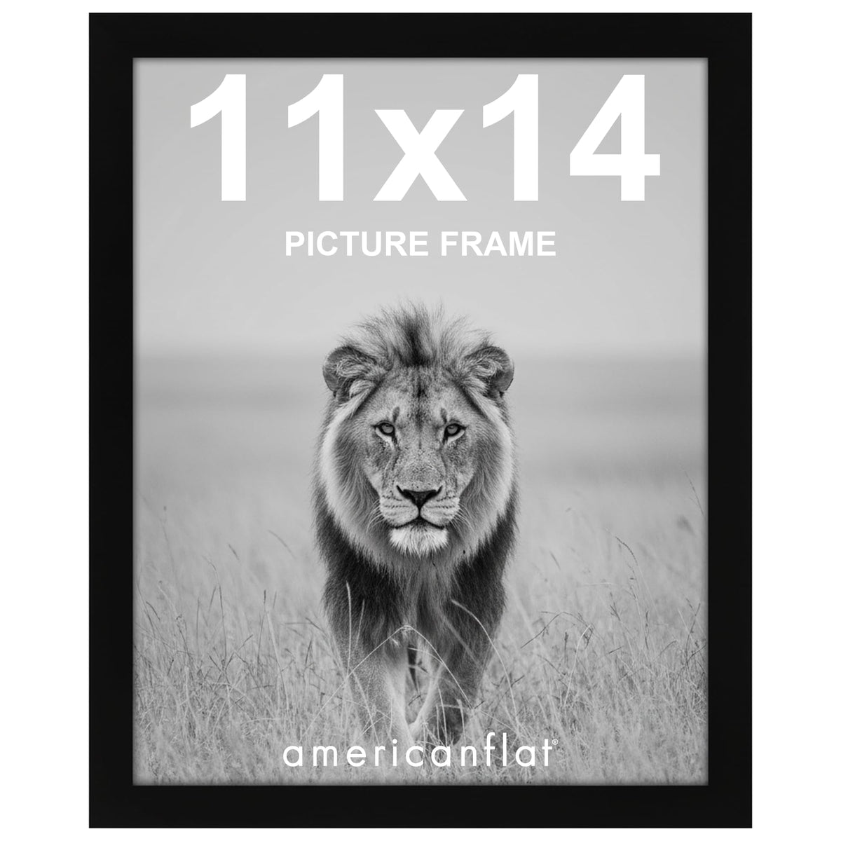 Americanflat 11x17 Picture Frame - Engineered Wood - Black