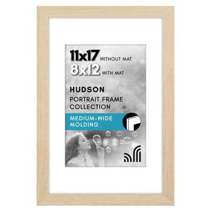 Americanflat 22x28 Poster Frame - Matted to 18x24 - Engineered Wood - Black