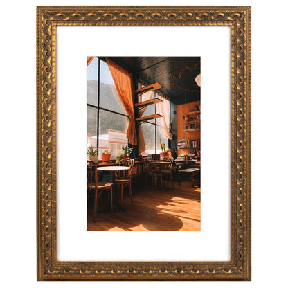 Golden State Art 11x14 Bronze Photo Frame White Mat for 8x10 Real Glass