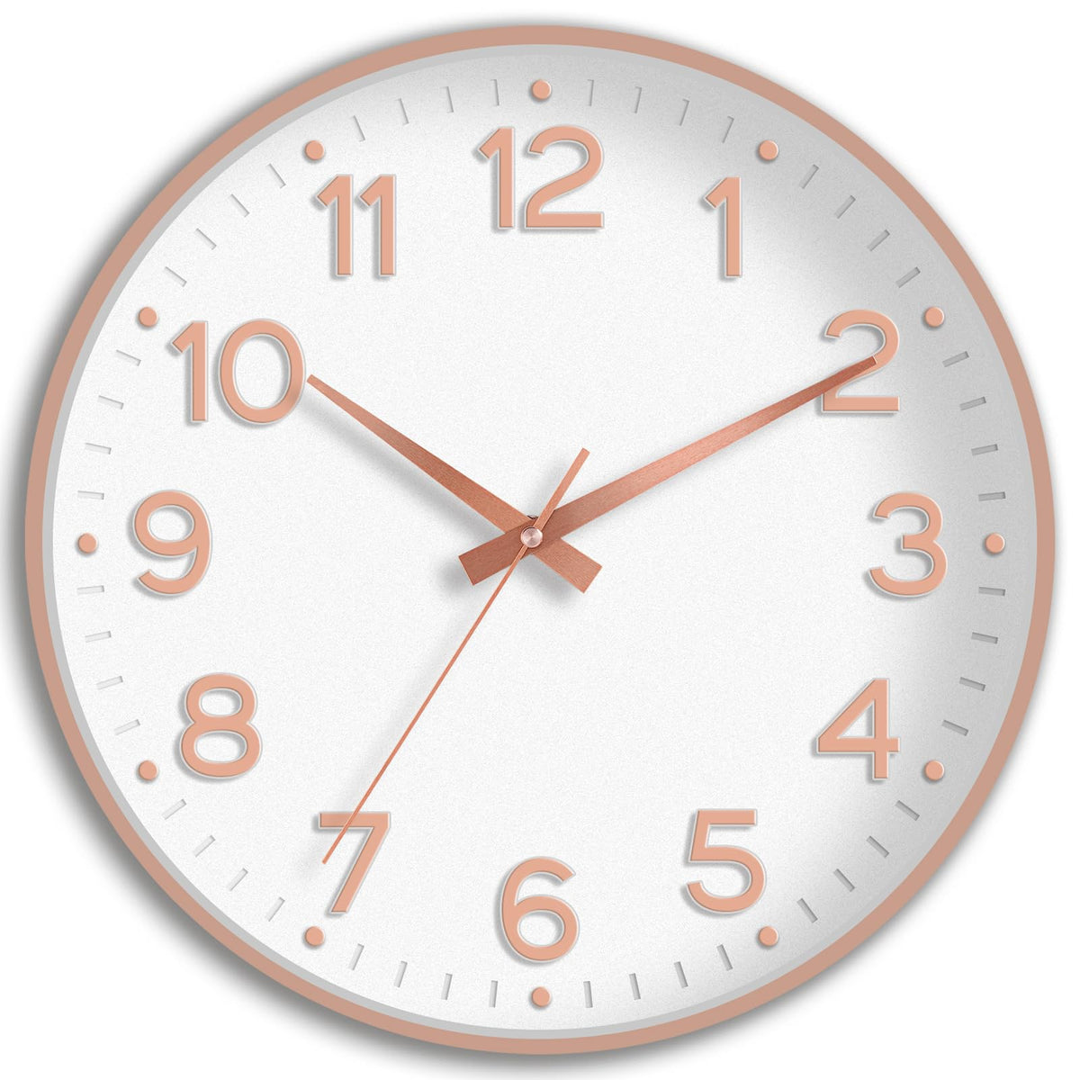 Roymnie 14 Inch Wall Clock Battery Operated Silent Non Ticking Green Analog