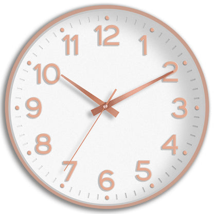 Roymnie 14 Inch Wall Clock Battery Operated Silent Non Ticking Green Analog