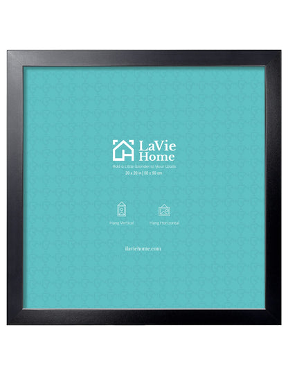 LaVie Home 14x18 Picture Frame Black Poster Frame,Display Pictures 12x16 with Mat or 14x18 Without Mat, Stable and Sturdy Frame and Polished Plexiglass, Horizontal and Vertical Format of The Walls