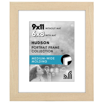 Americanflat 22x28 Poster Frame - Matted to 18x24 - Engineered Wood - Black