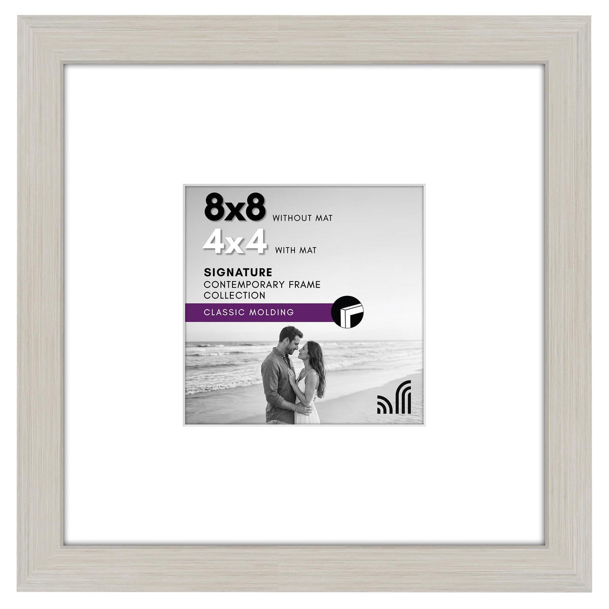 Americanflat 11x14 Picture Frame - Matted to 8x10 - Engineered Wood - Black