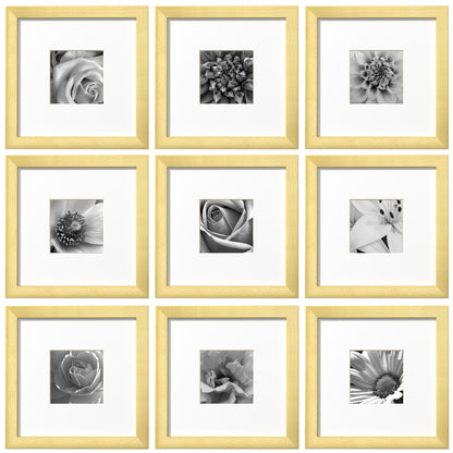 eletecpro Picture Frames Set of 9, 12x12 in, Acrylic Cover, Black