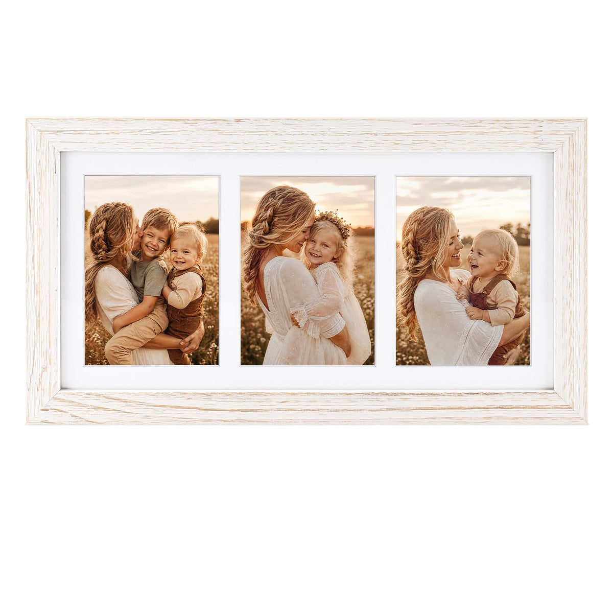 Golden State Art 9-Openings 4x6 Wood Collage Picture Frame Black