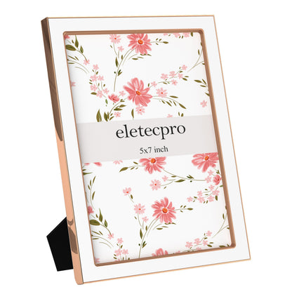 eletecpro 4x6 Enamel Picture Frame with Real Glass Cover, Pink, 1-Pack