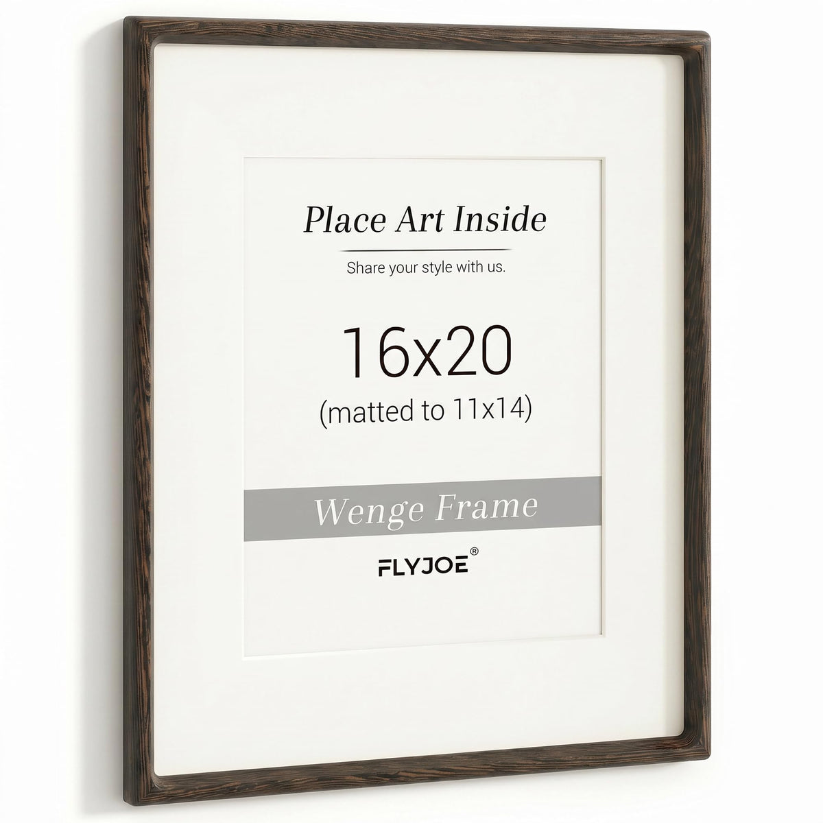 Picture Frame, USA-Sourced Hardwood Photo Frame, Walnut, 11x14