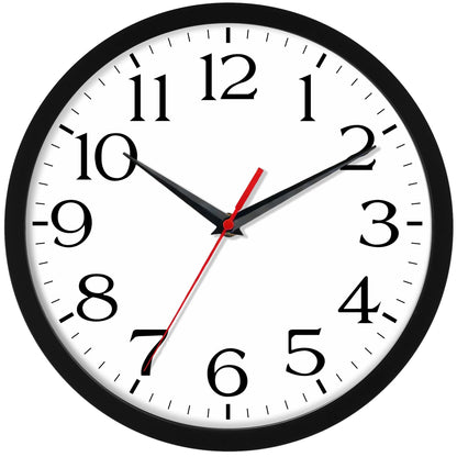 DAXSMY 14 Inch Wall Clock, Battery Operated Silent Non Ticking