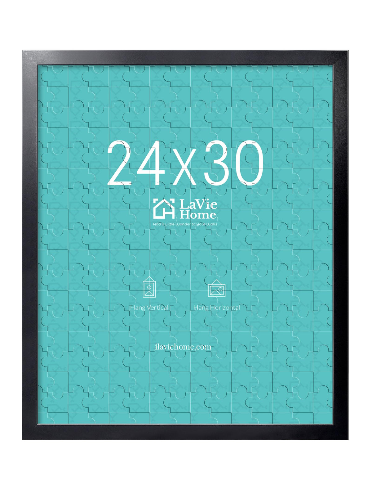 LaVie Home 14x18 Picture Frame Black Poster Frame,Display Pictures 12x16 with Mat or 14x18 Without Mat, Stable and Sturdy Frame and Polished Plexiglass, Horizontal and Vertical Format of The Walls