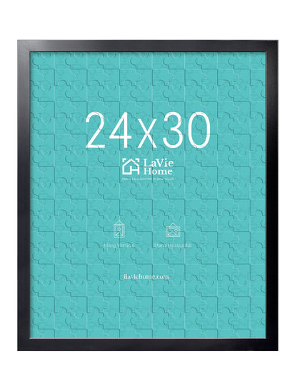 LaVie Home 14x18 Picture Frame Black Poster Frame,Display Pictures 12x16 with Mat or 14x18 Without Mat, Stable and Sturdy Frame and Polished Plexiglass, Horizontal and Vertical Format of The Walls