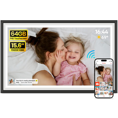 64GB Frameo 15.6" Digital Picture Frame WiFi, Large Electronic Photo Frames