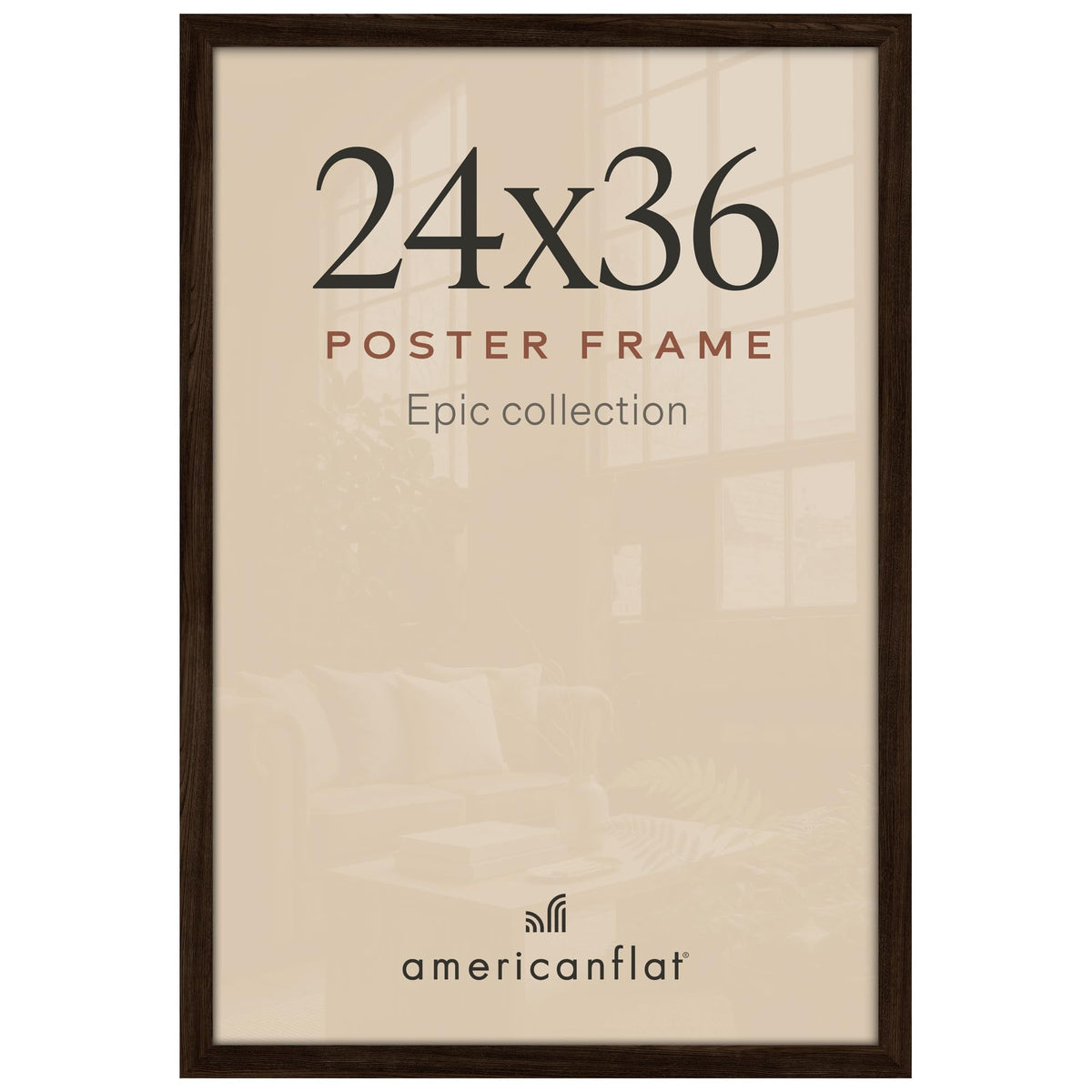 Americanflat 16x20 Poster Frame - Engineered Wood - Black