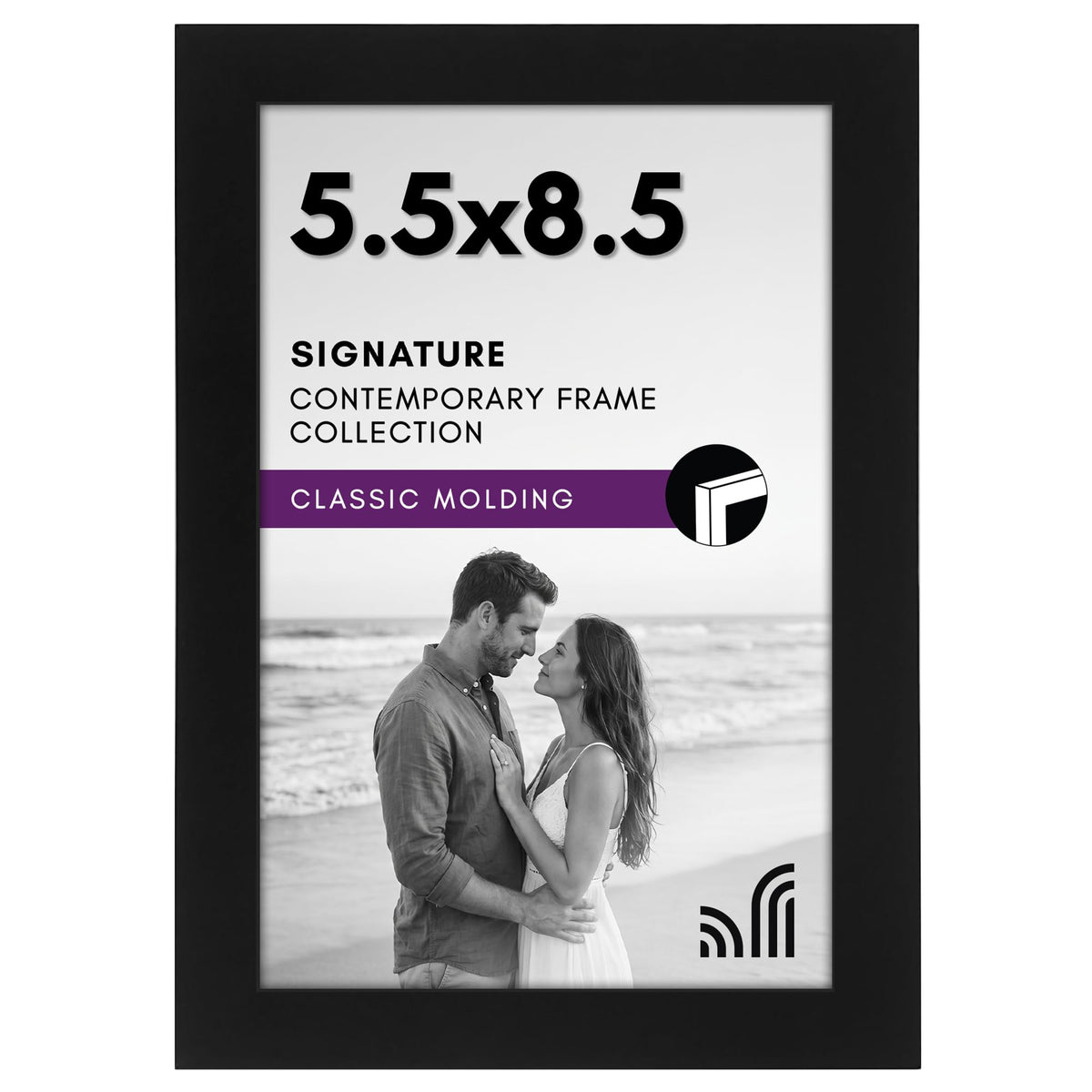 Americanflat 11x17 Picture Frame - Engineered Wood - Black