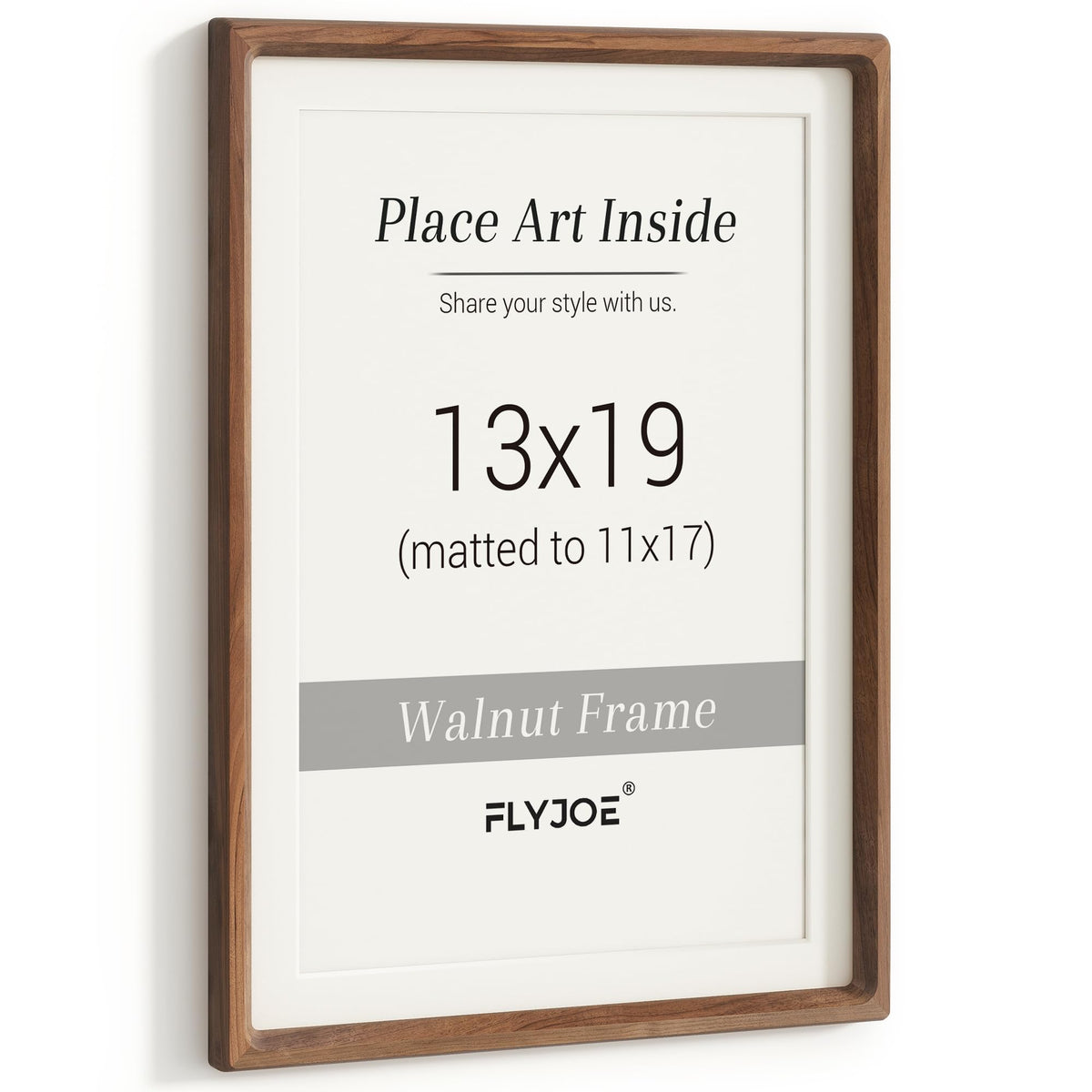 Picture Frame, USA-Sourced Hardwood Photo Frame, Walnut, 11x14