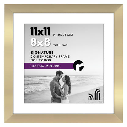 Americanflat 11x14 Picture Frame - Matted to 8x10 - Engineered Wood - Black