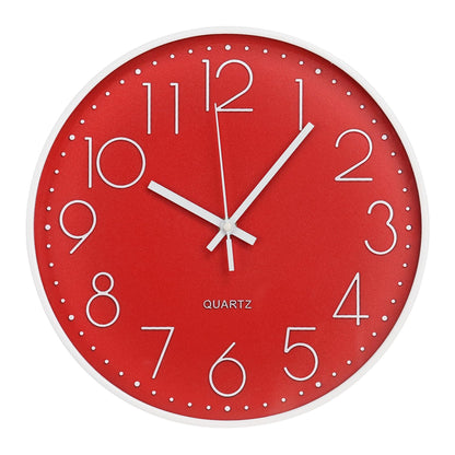 Wall Clock 12 Inch Non-Ticking Silent Modern Simple Style Round Decor Clock Gold Stereoscopic Dial Quartz Wall Clocks for Home/Office/School/Living Room/Bedroom/Kitchen