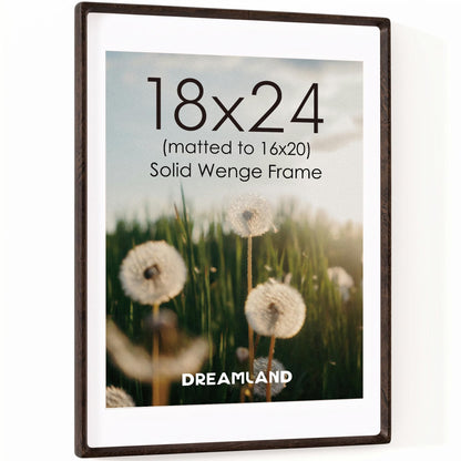 Dreamland 5x7 Picture Frame, USA-Sourced Oak Wood Photo Frames with HD Tempered Glass, 5 x 7 Wooden Frame Matted to 4 x 6, 5x7 Frames Handcrafted Rounded Corner for Tabletop or Wall Display