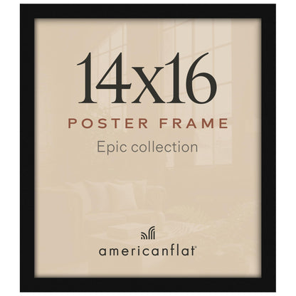 Americanflat 16x20 Poster Frame - Engineered Wood - Black