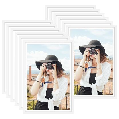 Picrit 8x10 Picture Frame Set of 12, Modern Gallery Wall Frames, Black
