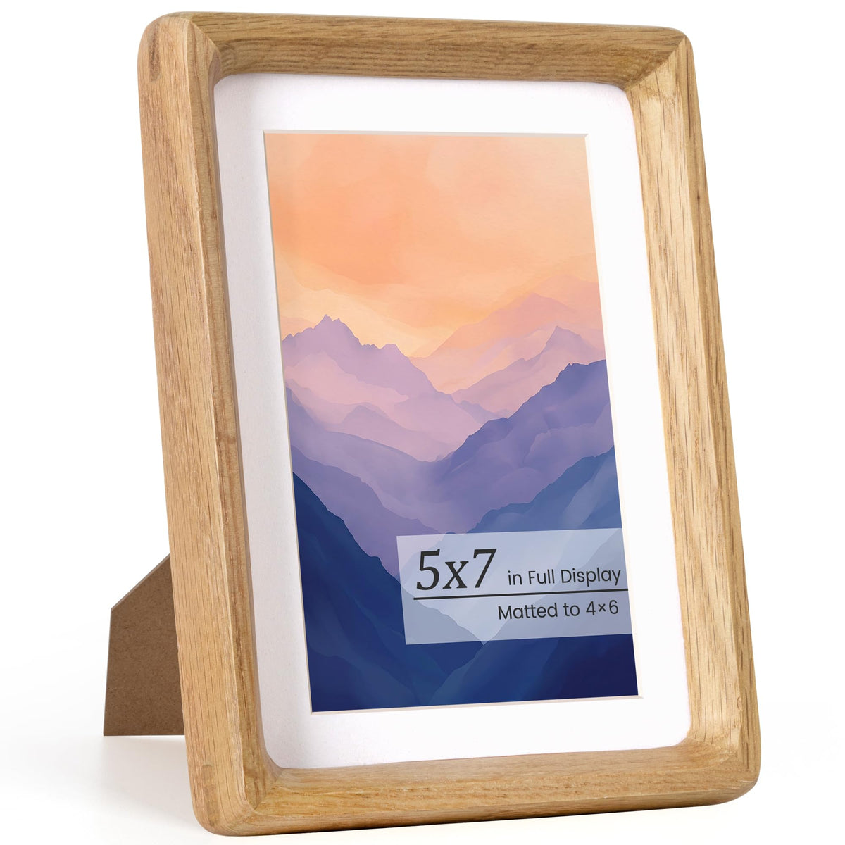 Picture Frames, Solid Walnut Wooden Frame,Round Corner Hand Craft Photo Frame, 11x14 Matted to 8x10, 11 by 14 Document Diploma Frame with HD Real Glass,Wall or Tabletop Display
