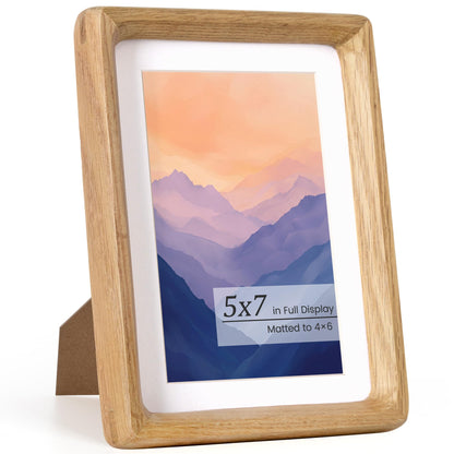 Picture Frames, Solid Walnut Wooden Frame,Round Corner Hand Craft Photo Frame, 11x14 Matted to 8x10, 11 by 14 Document Diploma Frame with HD Real Glass,Wall or Tabletop Display