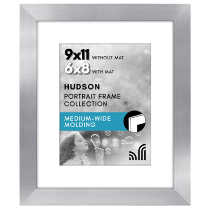 Americanflat 22x28 Poster Frame - Matted to 18x24 - Engineered Wood - Black
