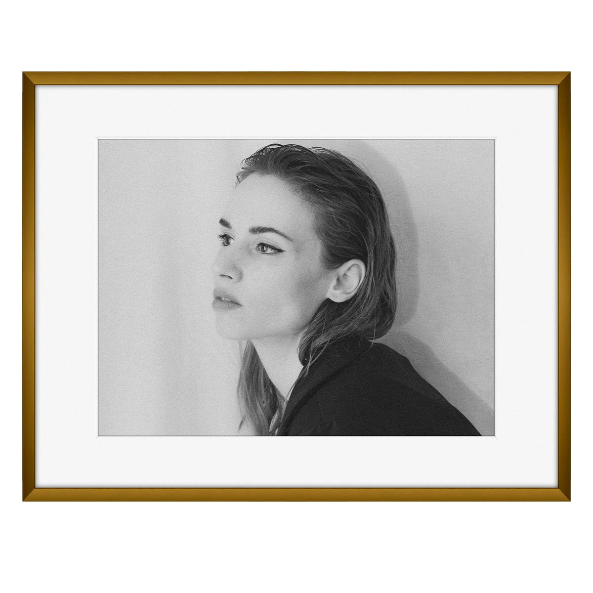 Golden State Art 11x14 Gold Aluminum Frame with White Mat, Real Glass