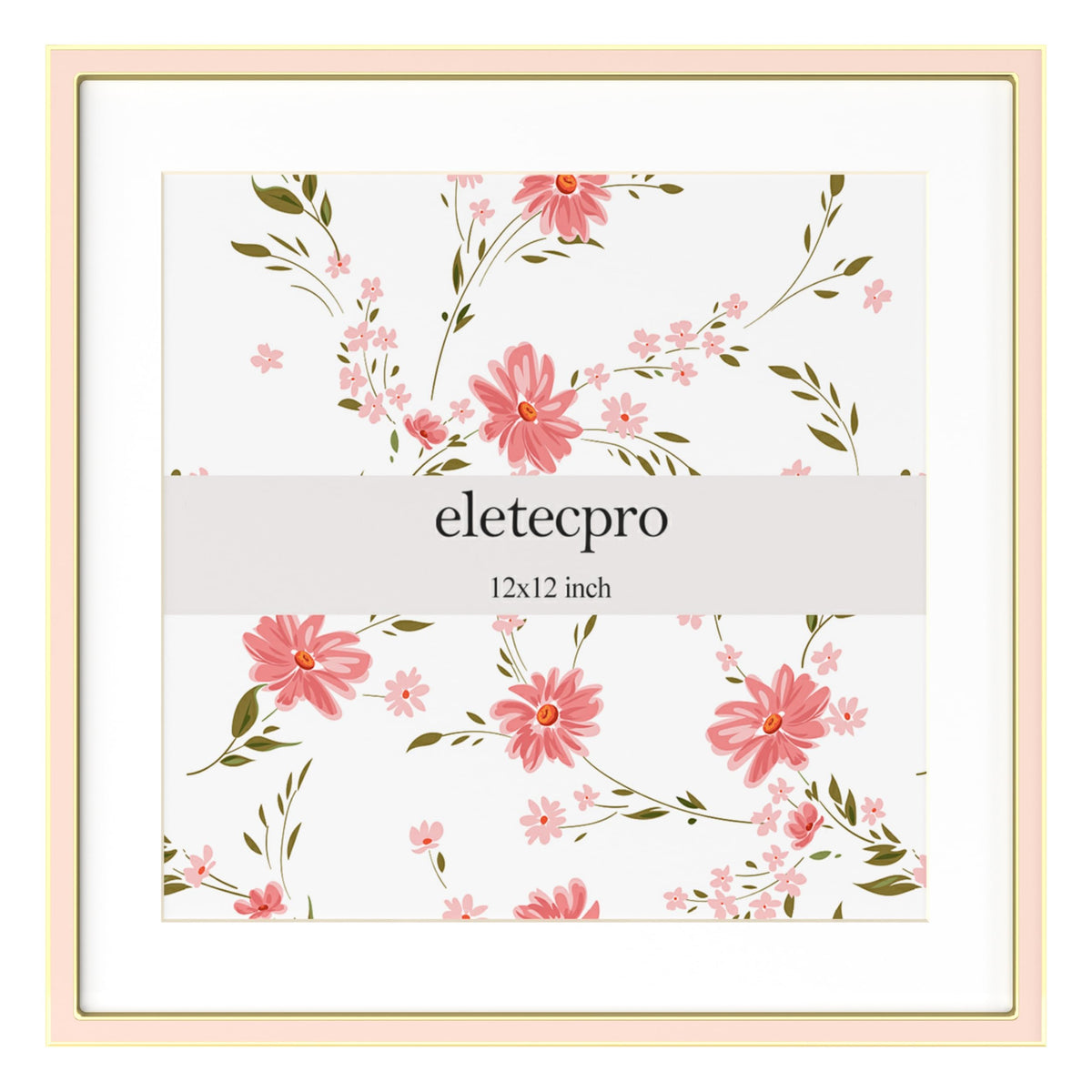 eletecpro 4x6 Enamel Picture Frame with Real Glass Cover, Pink, 1-Pack
