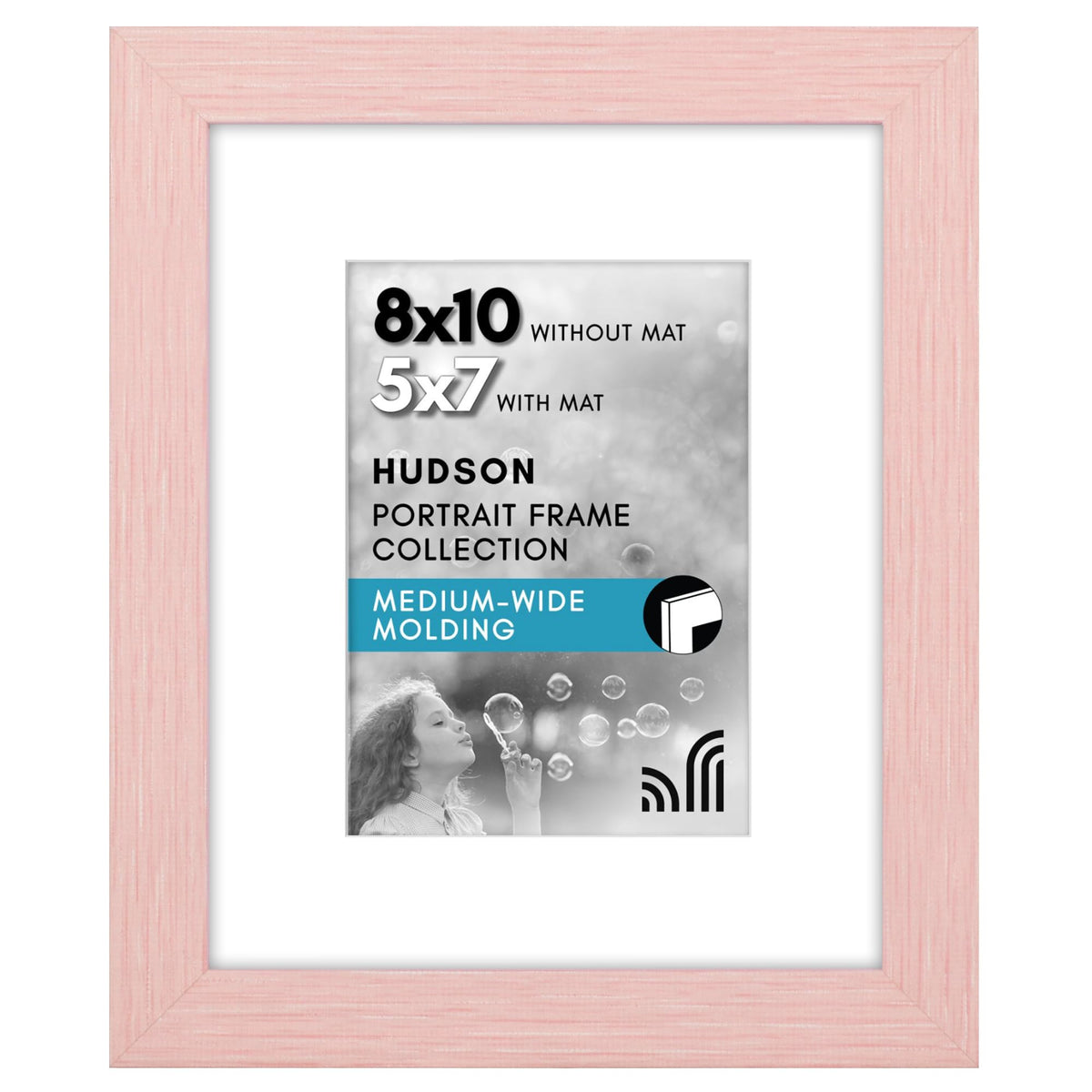Americanflat 22x28 Poster Frame - Matted to 18x24 - Engineered Wood - Black