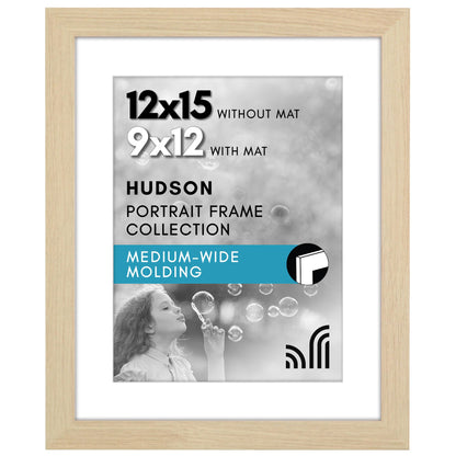 Americanflat 22x28 Poster Frame - Matted to 18x24 - Engineered Wood - Black
