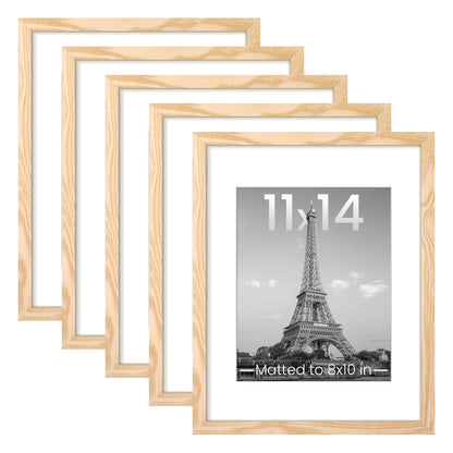 upsimples 8x10 Picture Frames, Gallery Wall Frames Set of 5, Black