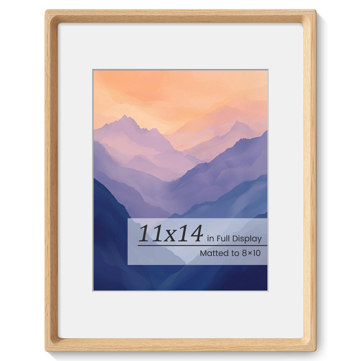 Picture Frames, Solid Walnut Wooden Frame,Round Corner Hand Craft Photo Frame, 11x14 Matted to 8x10, 11 by 14 Document Diploma Frame with HD Real Glass,Wall or Tabletop Display