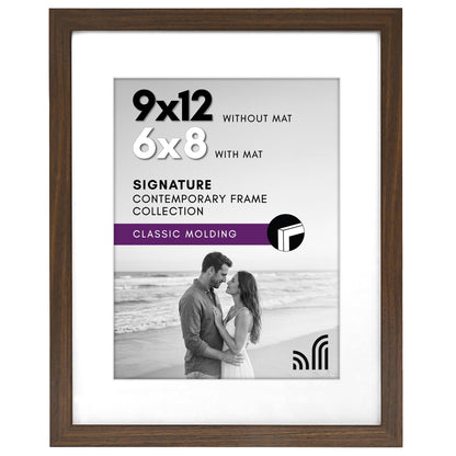 Americanflat 11x14 Picture Frame - Matted to 8x10 - Engineered Wood - Black