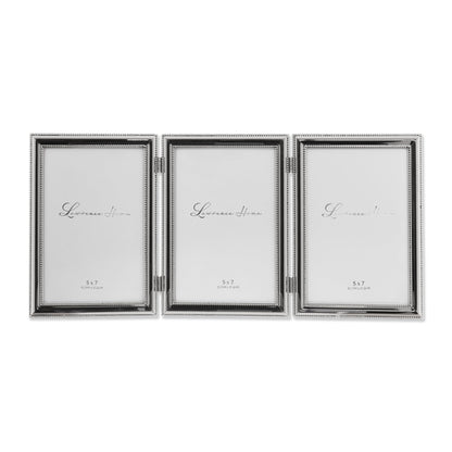 Lawrence Frames 510780 8x10 Metal Picture Frame Silver-Plate with Delicate Beading