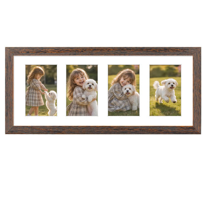 Golden State Art 9-Openings 4x6 Wood Collage Picture Frame Black