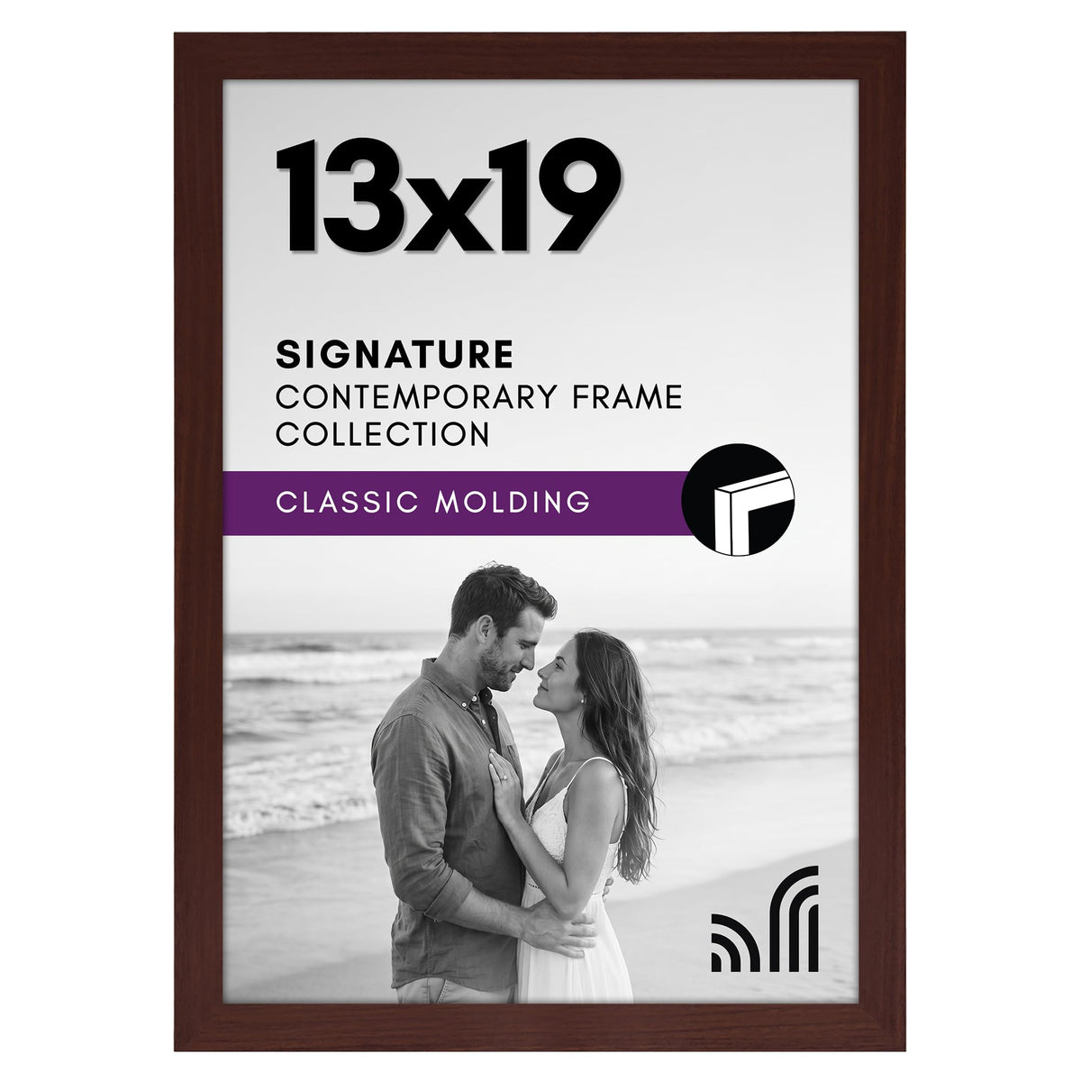 Americanflat 11x17 Picture Frame - Engineered Wood - Black