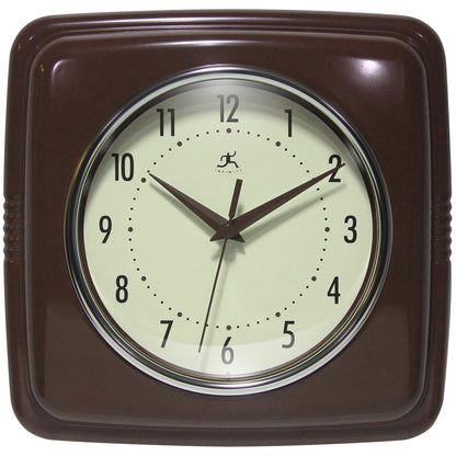 Infinity Instruments Retro Wall Clock for Living Room – Silent