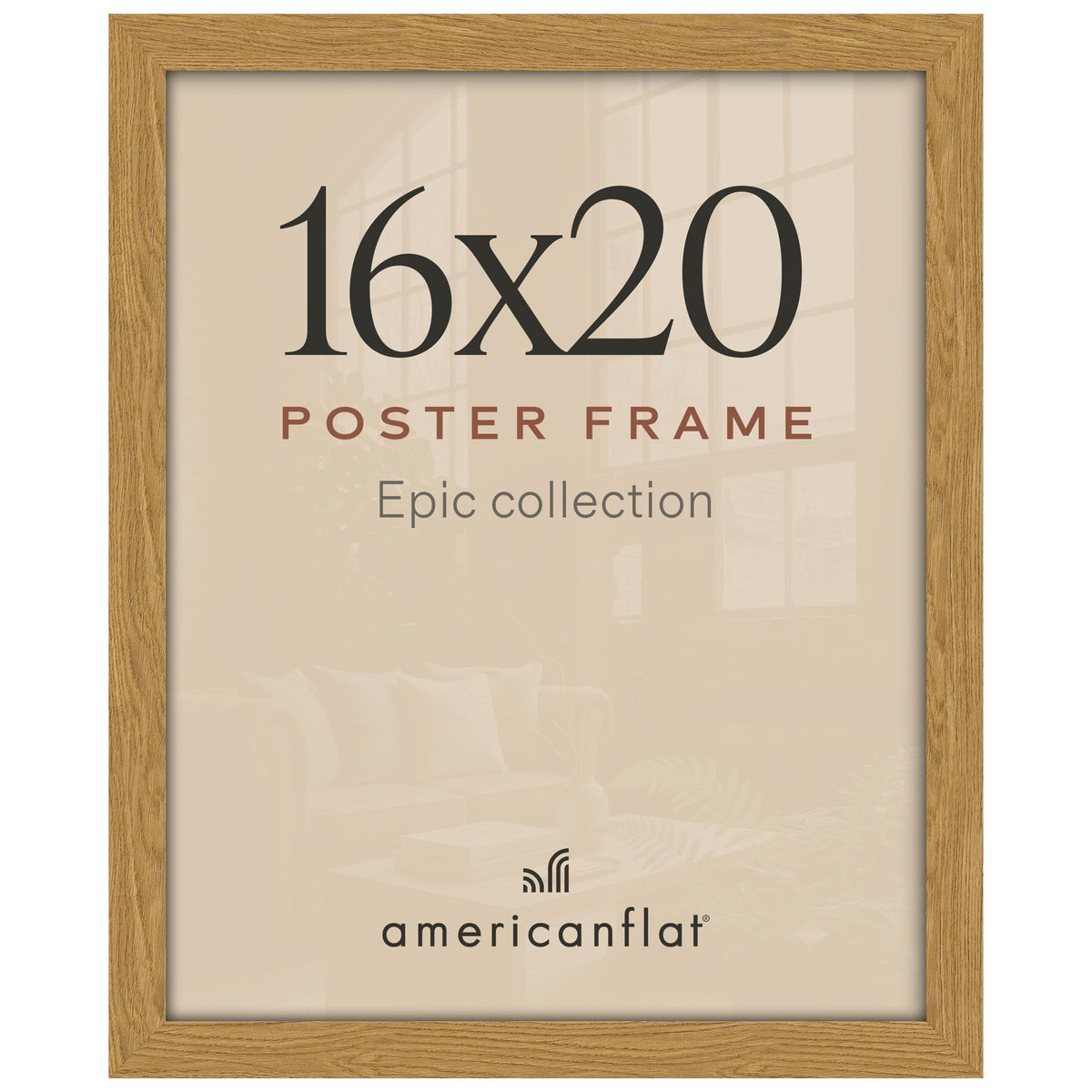 Americanflat 16x20 Poster Frame - Engineered Wood - Black