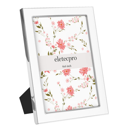 eletecpro 4x6 Enamel Picture Frame with Real Glass Cover, Pink, 1-Pack