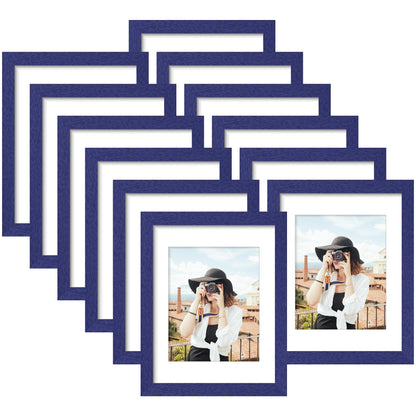 Picrit 8x10 Picture Frame Set of 12, Modern Gallery Wall Frames, Black