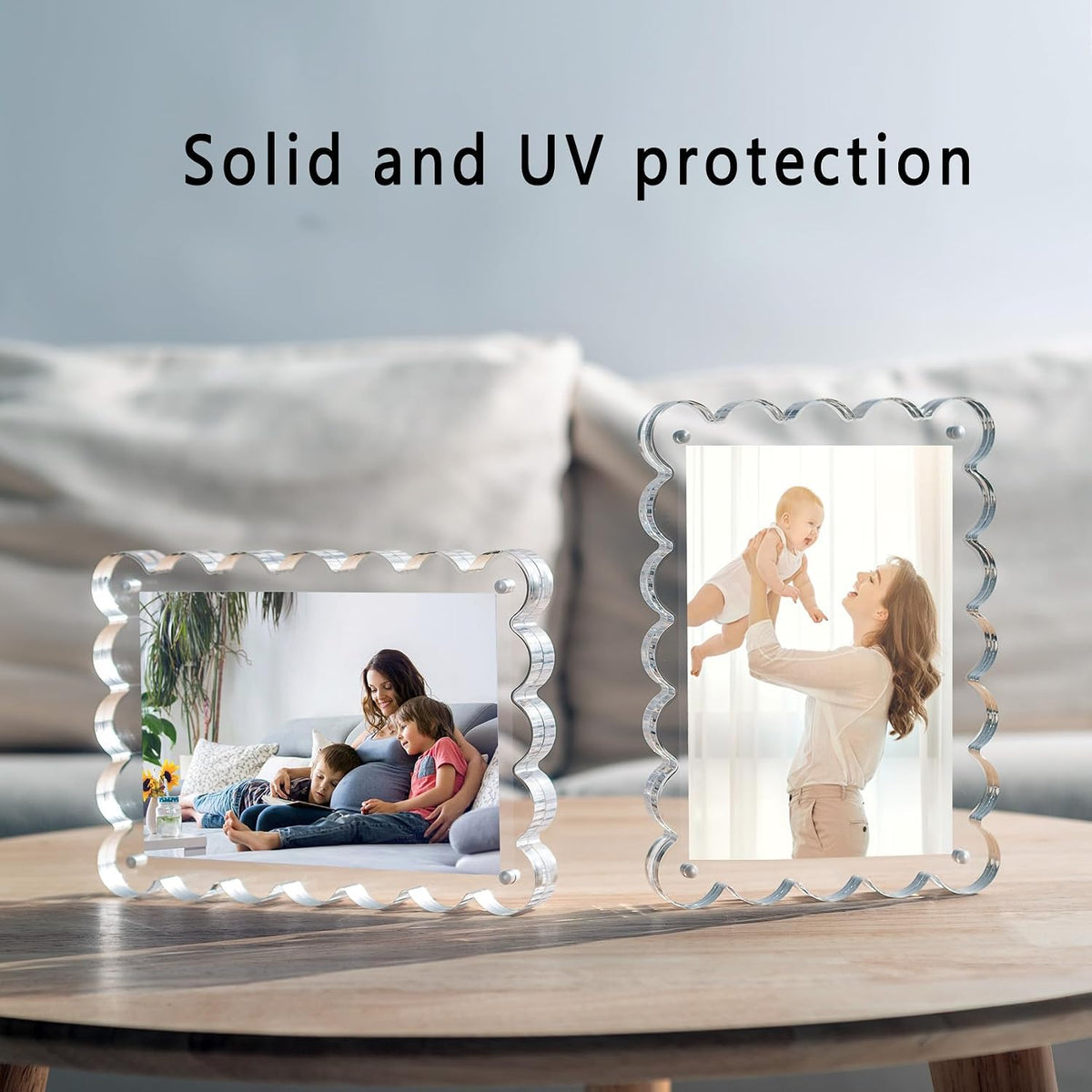Chivalral 3 Pack 4x6 Acrylic Picture Frame, Double-Sided Tabletop Display