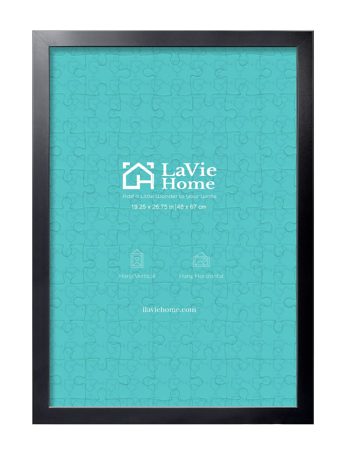 LaVie Home 14x18 Picture Frame Black Poster Frame,Display Pictures 12x16 with Mat or 14x18 Without Mat, Stable and Sturdy Frame and Polished Plexiglass, Horizontal and Vertical Format of The Walls