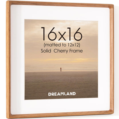 Dreamland 8x10 Picture Frame, USA-Sourced Oak Wood Photo Frames with HD Tempered Glass, 8 x 10 Wooden Frame Matted to 5 x 7, 8x10 Frames Handcrafted Rounded Corner for Tabletop or Wall Display