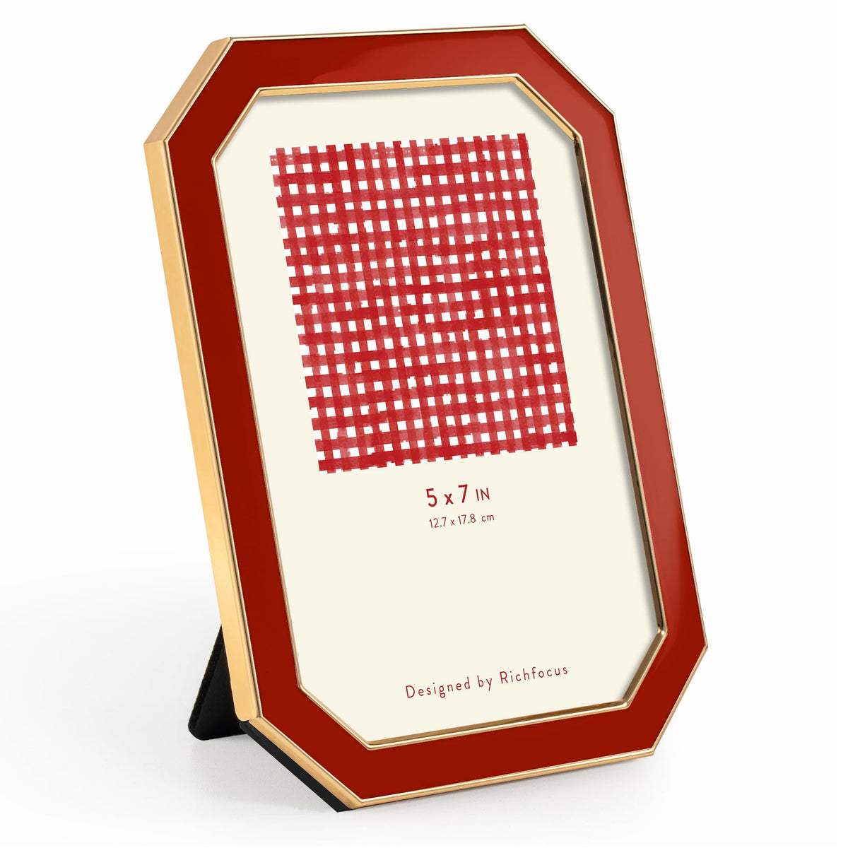 4x6 Enamel Picture Frame with HD-Tempered Glass, Display 3x5 Photo with Mat, Ornate Photo Frame with Gold Metal Edge & Velvet Back for Tabletop & Wall Mount Vertically or Horizontally Display, White