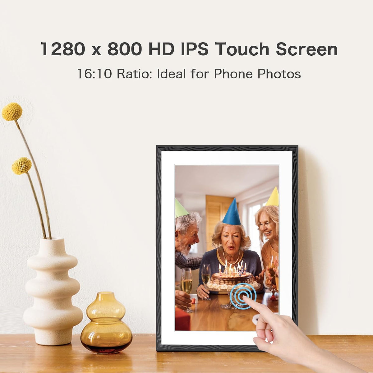 Frameo Digital Picture Frame, 10.1'' Frameo Digital Photo Frame WiFi, 32GB