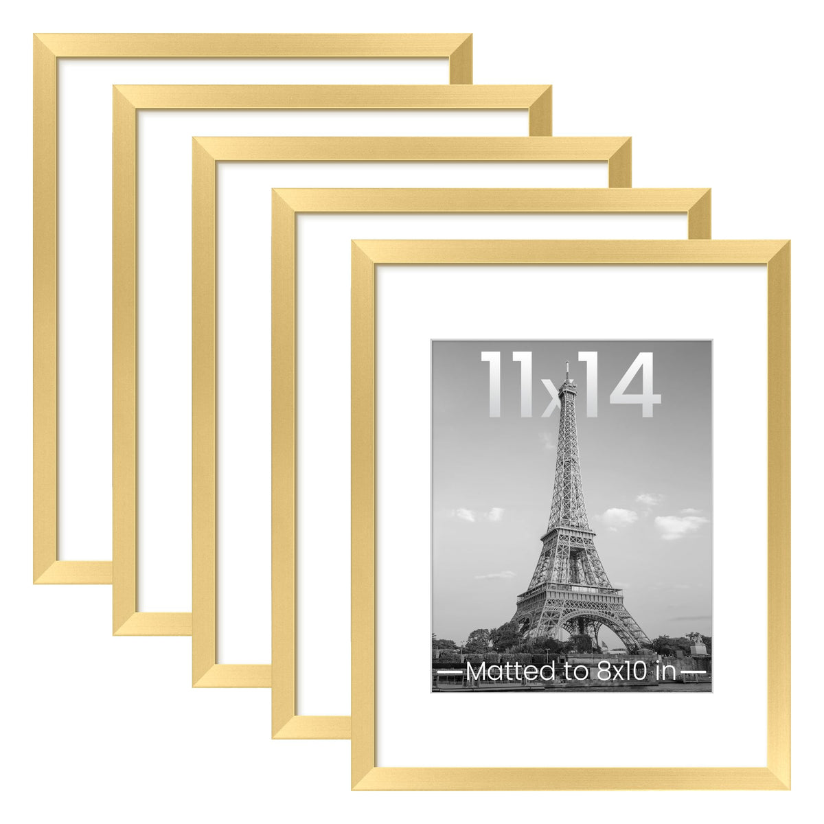 upsimples 8x10 Picture Frames, Gallery Wall Frames Set of 5, Black